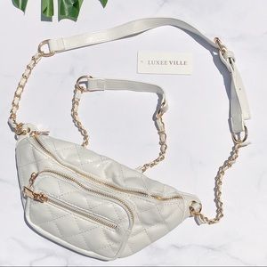 Luxee Ville White Jamie Shoulder & Crossbody Bag